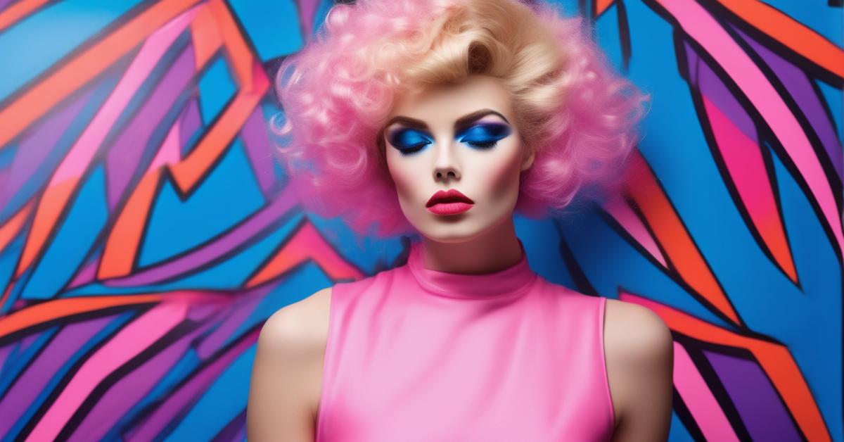 Kolaż portretów ikon stylu lat 80.: Madonna, Cyndi Lauper, Joan Jett i Debbie Harry.