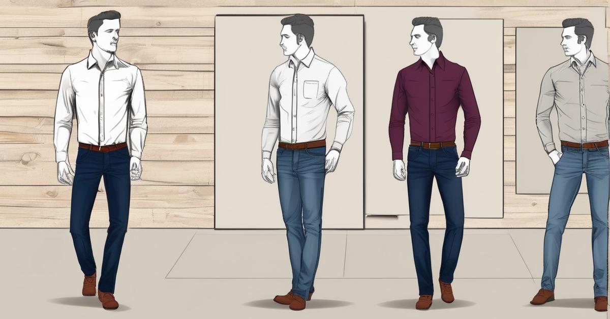 Porównanie sylwetki w ubraniach regular fit i slim fit.