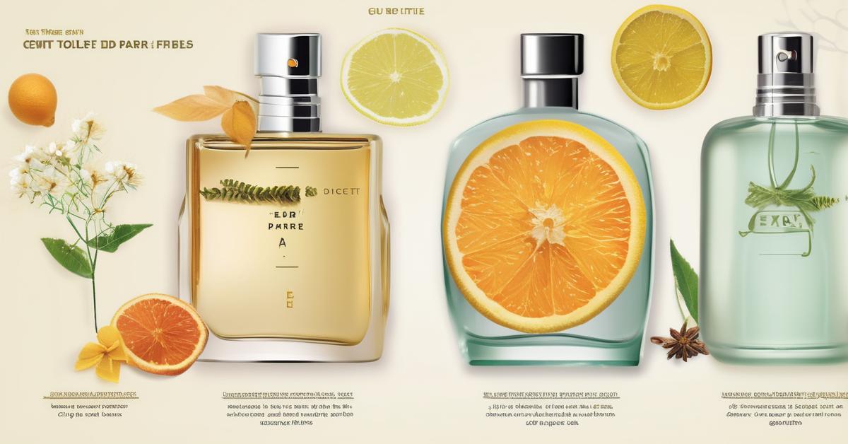 Eleganckie flakony wody perfumowanej (EDP) i wody toaletowej (EDT) – zbliżenie.