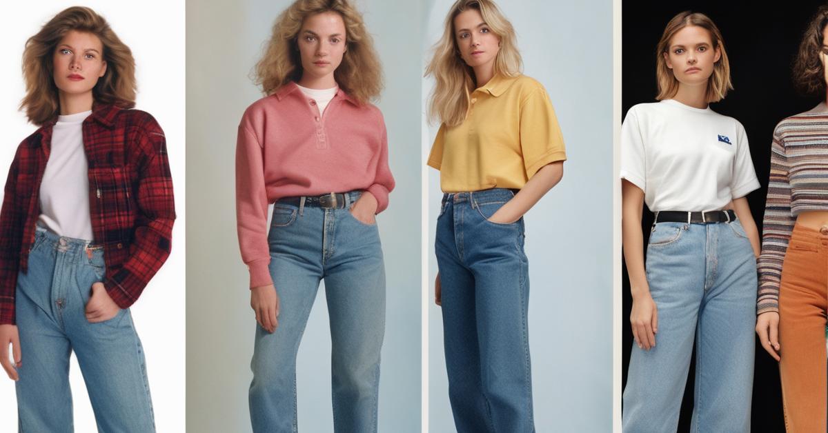 Różne typy butów pasujące do jeansów mom fit: trampki, botki, szpilki, sandały - stylizacje na różne okazje.